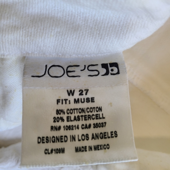Joe's Classic Woman's White High Waisted Wide Leg  Flare Summer Jeans, Size 24 - Picture 10 of 16